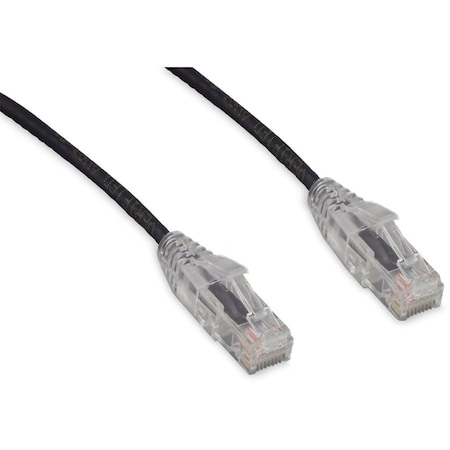 Enet Cat6 Black 15Ft Slim 28Awg W/Clear Boot C6-BK-SCB-15-ENC