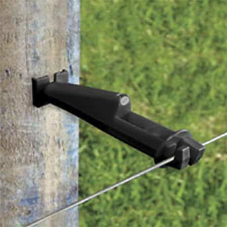 Patriot 5 in. Wood Post Slant Nail Insulator Black 820026