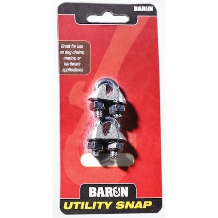 Baron Wire Rope Clip, Malleable Iron C-260-1/8