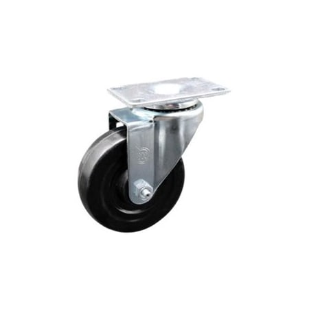 Service Caster 4 Inch Hard Rubber Wheel Swivel Top Plate Caster SCC-20S414-HRS-TP2