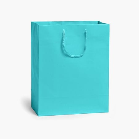 Nashville Wraps Turquoise Matte Gift Bags, Cub 8x4x10, 10PK MTCMTU
