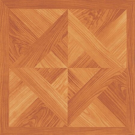 Prosource Vinyl Floor Tile, 12 in L Tile, 12 in W Tile, Square Edge, Wood Cross Weave, 45PK CL7120