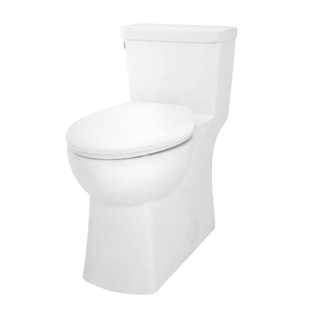 Gerber Burr Ridge 1.28gpf ADA EL 1pc CT Toilet 12" Rough-In White G0021187CT