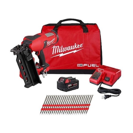 Milwaukee Tool Nail Gun Kit, 18 V DC 2844-21, MDP8D-2000