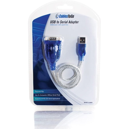 C2G 1.5FT USB TO DB9 MALE SERIAL CG26886