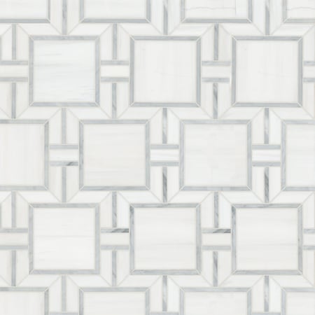 Msi Bianco Dolomite Alana 11 in. x 13 in. Polished Marble Mosaic Floor And Wall Tile, 10PK ZOR-MD-0639