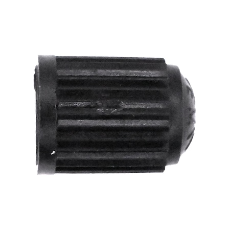 Auveco Standard Black Plastic Valve Stem Cap, 25PK 25128