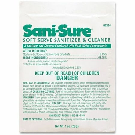 Diversey Food Service Sanitizer, 1 oz. Packets, Unscented, White, 100 PK 90234