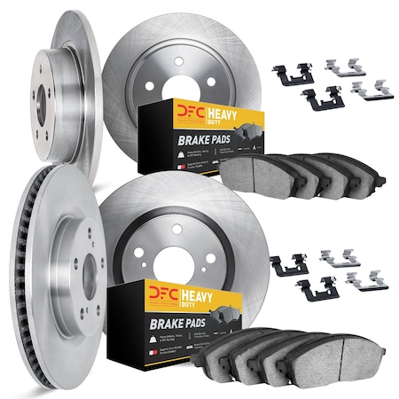 Dynamic Friction Co DFC Brake Rotor- Heavy Duty Brake Pad includes Hardware 6214-99186