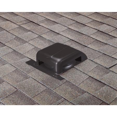 Airvent Airhawk 40'' Black Galvanized Steel Slant Back Roof Vent RVG40010