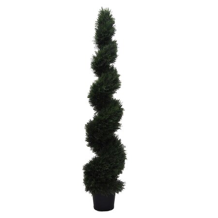 Dare2Decor UV Cedar Spiral Everyday Topiary on Pot - 6 ft. DA592611