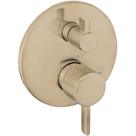 Hansgrohe Ecostat Pressure Balance Trim S with Diverter in Brushed Bronze 04447140