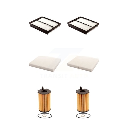 Pur 2x Air + 2x Cabin + 2x Engine Cartridge Oil Filter 6 Total Kit For Hyundai Santa Fe KFM-101296