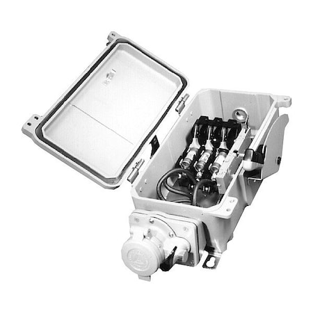 Appleton Electric PinandSleeveReceptacle, 60A, 50hp, Gry, Alum WRDK6034