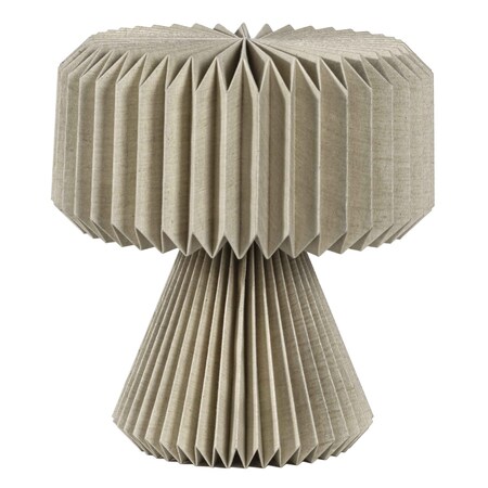 Jonathan Y Zelda 12.8" Modern Art Deco Paper Pleated Shade Accent LED Table Lamp, Natural JYL9107B