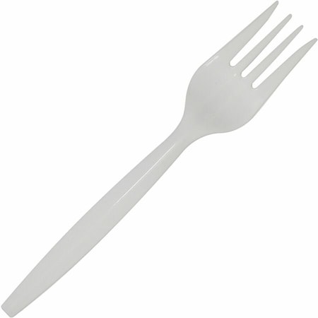 Dixie Fork, Fork, 1 x Fork, Disposable, White, 24PK SSF21P