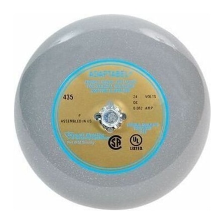 Edwards Signaling Vibrating Bell, Continuous, 12V DC, 94 dB, Steel, Surface Mount, 10 in Diameter, Indoor/Outdoor 435-10E1