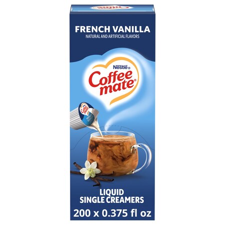 Coffee Mate French Vanilla Single Serve Liquid Creamer .375 oz. Cup, PK200 10050000351708