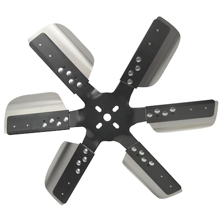 Derale 17618 18 in. Heavy Duty Stainless Steel Reverse Rotation Flex Fan, Black Hub DER17618