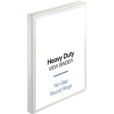 Business Source Ring Binder, White, Clear Sleeve BSN19551