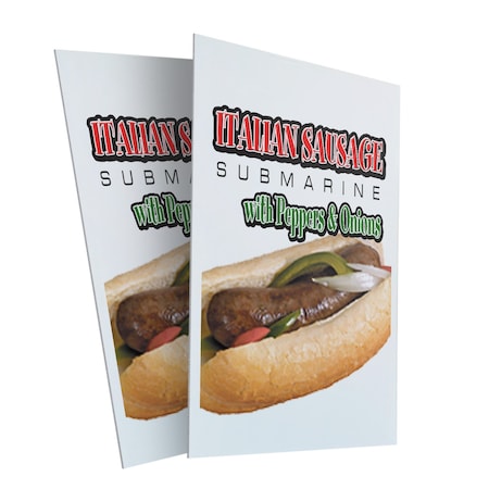 Signmission Italian Sausage Sub, Plastic Signs Only 24 Inch x 36 Inch, Corrugated Plastic, 2PK CSB-2436-2PACK-Italian Sausage Sub