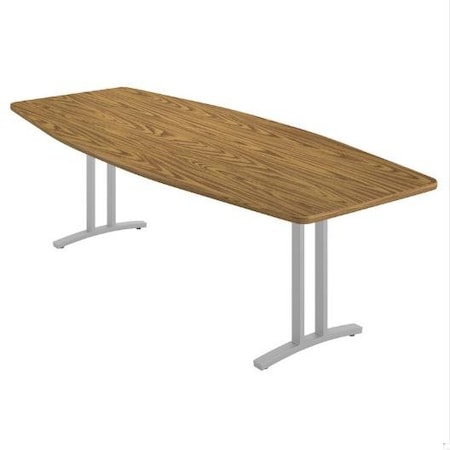 Correll Boat Modern Design Conference Table, 96 in W, Particleboard Top, Medium Oak CC4296B-06-14-06