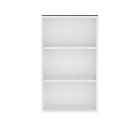 Homeroots 21in White Wood Wall Mounted China Cabinet 733382