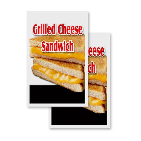 Signmission Grilled Cheese Sandwich, Vinyl Decals Only 24 Inch x 36 Inch, Vinyl Decal, 2PK DSB-2436-2PACK-Grilled Cheese Sandwich