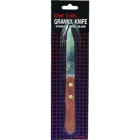 Rubbermaid Chef Craft Granny Knife, Stainless Steel Blade, Wood Handle 20779
