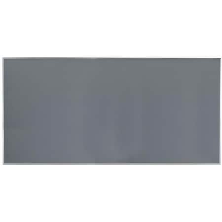 Aarco Designer ''Grey Mix'' Fabric Bulletin Board w/ a Clear Satin Anodized Aluminum Frame, 48''Hx96''W DF4896012