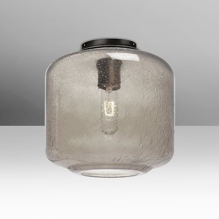 Besa Lighting Besa Niles 10 Ceiling, Smoke Bubble, Black, 1x60W MAX E26 base NILES10SMC-BK
