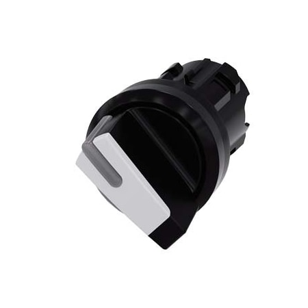 Siemens Selector switch, illuminable, 22 mm, round, plastic, white, selector 3SU1002-2BF60-0AA0