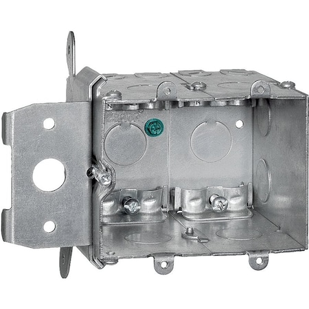 Steel City 38 Cubic Inches, Outlet Box Type, 2 -Gang, Steel MB238ADJ