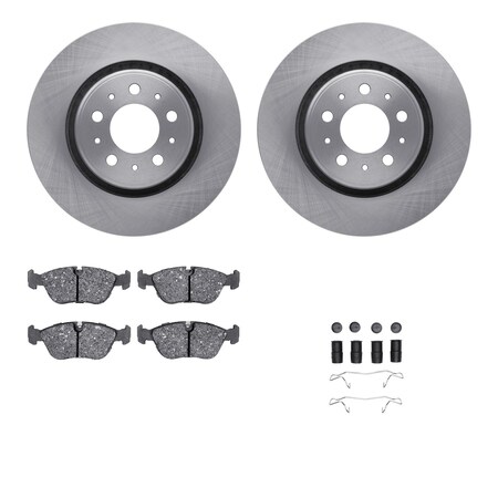 Dynamic Friction Co DFC Brake Rotor with 5000 Brake Pads and Hardware Kit 6512-27191