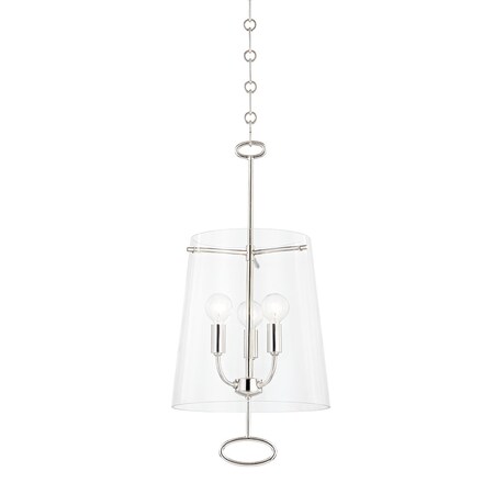 Hudson Valley Lighting James 3 Light Pendant 11 In. Polished Nickel 4711-PN