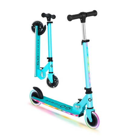Gopowerbike GoLume Kids Kick Scooter, Light Up Wheels & Deck, Ages 5 KS2BL