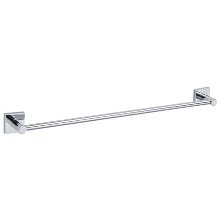 Geo 24" x 5/8" Modern Towel Bar with 2" x 2" Base Polished Chrome Finish GBA-EM2458-PC