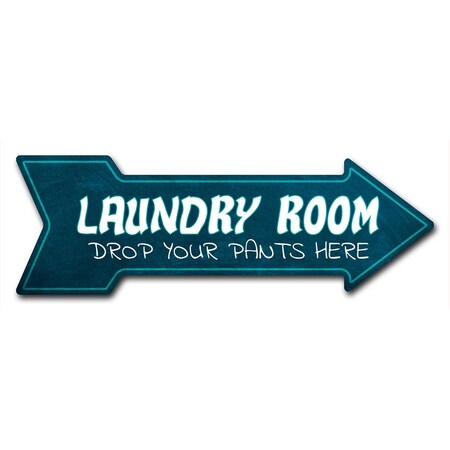 Signmission Laundry Room Arrow Decal Funny Home Decor 18in Wide D-A-999780