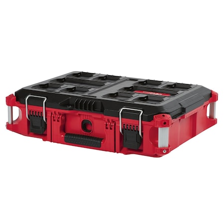Milwaukee Tool PACKOUT Tool Box, Black/Red, 22 in W x 16-1/4 in D x 6-1/2 in H 48-22-8424