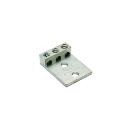 Burndy AL Universal Terminal, 3 Cond, #14-2 AWG, 2-Hole, 5/16 in Stud, Al/Cu Rated K3A2U2