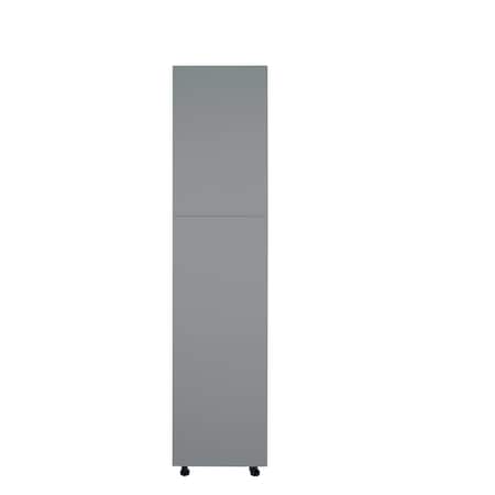 Cambridge Radiance 18 in. W x 24 in. D x 90 in. H Ready to Assemble Slab Pantry Kitchen Cabinet in Matte Grey SA-TP1890-MG-KIT