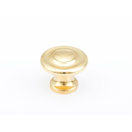 Schaub 1-1/4in Colonial Cabinet Knob Bright Brass Finish 703-03