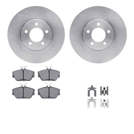 Dynamic Friction Co DFC Brake Rotor with 5000 Brake Pads and Hardware Kit 6512-54347