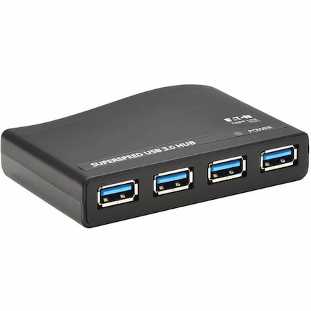 Eaton Tripp Lite Series 4-Port USB-A Mini Hub - USB 3.x 5Gbps, International Plug Adapters U360-004-R-INT