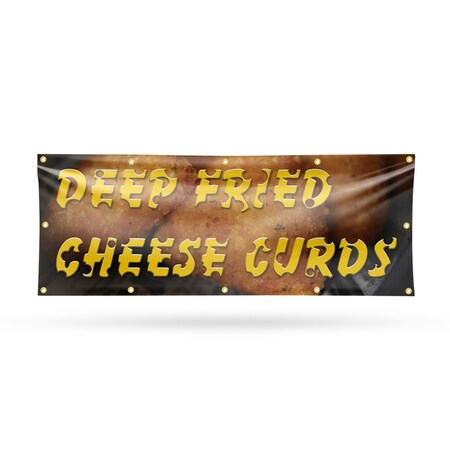 Signmission Deep Fried Cheese Curds, 48 Inch x 120 Inch, Vinyl Banner B-120-30536