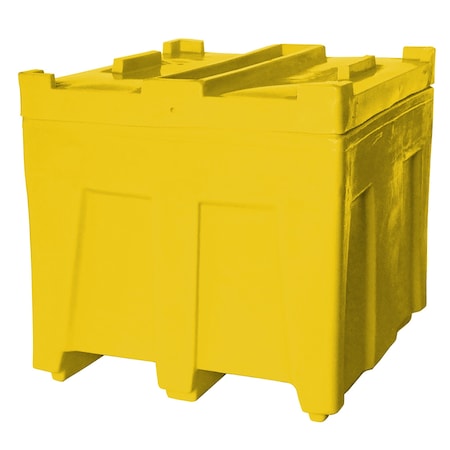 Myton Industries Stack Bulk Ship Container w/lid, 14.5 cubic ft., 800lb capacity, YLW SO-3626L YELLOW