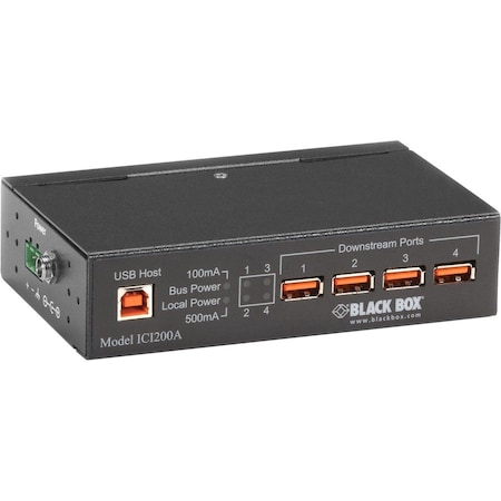Black Box Industrial Grade 4 Port Usb Hub ICI200A