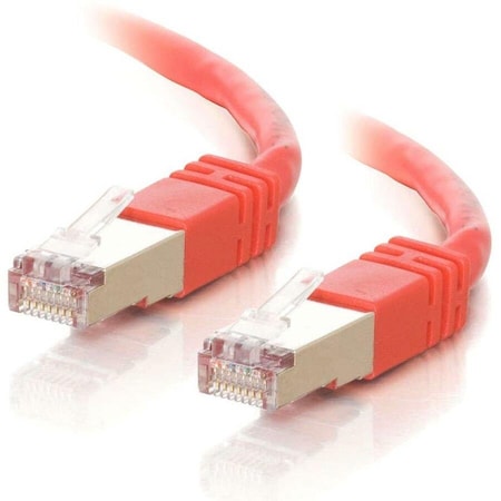 C2G 10FT CAT5E MOLDED SHIELDED STP NETWORK PATCH CABLE - RED 27257