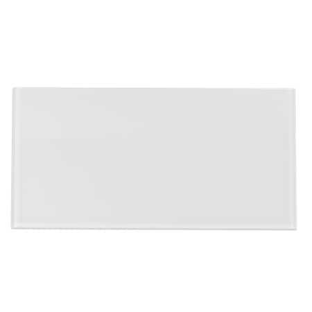 Apollo Tile 1White 8 in x 16 in Glass Glossy Floor and Wall Subway 13.33 sqft/case, 15PK APLA88066 8X16A
