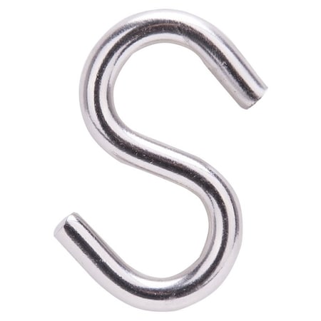 Prosource S-Hook, 289 lb Working Load, 19/64 in Dia Wire, Stainless Steel, Stainless Steel LR379